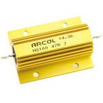 HS100 47R J Arcol シャーシ取り付け抵抗器，100W，47Ω，±5% Arcol