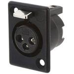 702-0300 Deltron XLRコネクタ メス 3極 パネルマウント 702-0300 銀めっき DELTRON