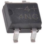 MB4S-E3/45 Vishay 整流用 ブリッジダイオード 単相 800mA， 400V， 4.95 x 4.1 x 2.7mm， MB4S-E3/45 VISHAY