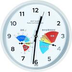 熱中症計付き電波時計(直径30cm) クレセル