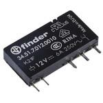 34.51.7.012.0010 Finder パワーリレー 12V dc， 1c接点 基板実装タイプ FINDER