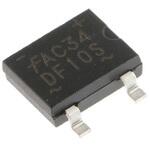 DF06S onsemi 整流用 ブリッジダイオード 単相 1.5A， 600V， 8.51 x 6.5 x 2.6mm， DF06S onsemi
