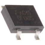 DF08S onsemi 整流用 ブリッジダイオード 単相 1.5A， 800V， 8.51 x 6.5 x 3.3mm， DF08S onsemi
