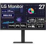 27インチ 液晶ディスプレイ(1920x1080/IPS/アンチグレア/TypeC(PD65W)/HDMI/DP/スピーカー/高さ調整/ピボット/スイベル/3年保証) LG