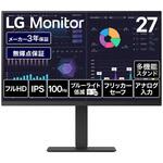27インチ 液晶ディスプレイ(1920x1080/IPS/アンチグレア/D-Sub/HDMI/DP/高さ調整/ピボット/スイベル/3年保証) LG