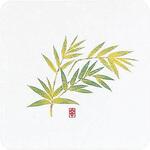 和風コースター 角(50枚入)笹 アーテック[和紙]