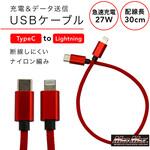 TYPE-C to Lightning 27W 充電ケーブル I型I型 300mm MAD MAX(マッドマックス)