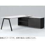 アフィーノ マネジメントデスク 平机 W1800 クレテンザ脚 木製脚 スライド引戸型 右用<配送時組立サービス付> イトーキ
