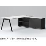 アフィーノ マネジメントデスク 平机 W1800 クレテンザ脚 木製脚 スライド引戸型 左用<配送時組立サービス付> イトーキ