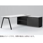 アフィーノ マネジメントデスク 平机 W1800 クレテンザ脚 木製脚 引出し+オープン型 左用<配送時組立サービス付> イトーキ