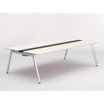 アフィーノ ワークベンチ 両面タイプ 単独型 アルミミラー脚 W2400×D1400<配送時組立サービス付> イトーキ