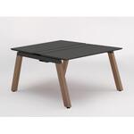 アフィーノ ワークベンチ 両面タイプ 単独型 木製脚 W1200×D1400<配送時組立サービス付> イトーキ