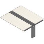 アフィーノ ワークベンチ 両面タイプ 連増セット アルミミラー脚 W1800×D1400<配送時組立サービス付> イトーキ