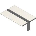 アフィーノ ワークベンチ 両面タイプ 連増セット アルミミラー脚 W2400×D1400<配送時組立サービス付> イトーキ