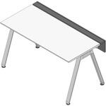 アフィーノ ワークベンチ 片面タイプ 単独型 アルミミラー脚 W1500×D700<配送時組立サービス付> イトーキ