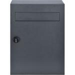 郵便ポスト ブラック 16L ダイヤルロック式 万方商事