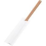 彩モダン 割箸袋入 炭化竹天削 24cm  白(100膳入) 山本電気