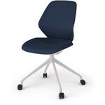 キュアチェア クロスバック 肘なし 4本脚アルミ塗装脚 PV張地 ウレタンキャスター<配送時組立サービス付> イトーキ