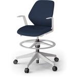 キュアチェア ハイポジション クロスバック  肘付 樹脂脚 PV張地<配送時組立サービス付> イトーキ