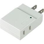 A-CT002SB(W) コンパクトタップ 2個口  手軽 小型 スイングプラグ 難燃性ABS樹脂 耐トラッキングカバー 配線分配 耐雷サージ付き ELPA