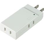 A-CT003SB(W) コンパクトタップ 3個口  手軽 小型 スイングプラグ 難燃性ABS樹脂 耐トラッキングカバー 配線分配 耐雷サージ付き ELPA