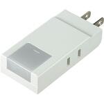 A-CT002LED(W) コンパクトタップ 4個口  手軽 小型 スイングプラグ 難燃性ABS樹脂 耐トラッキングカバー 配線分配 ライト付き 昼光色 ELPA