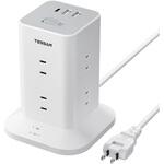 コード式11ポートタワー型 電源タップ TESSAN