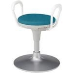 サポートスツール2 肘付 円盤脚 張地PV<配送時組立サービス付> イトーキ