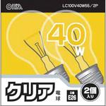 クリア白熱電球(2個入り) オーム電機