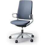 レヴィチェア ハイバック アルミミラー肘 アルミミラー脚 ナイロンキャスター SB張地<配送時組立サービス付> イトーキ