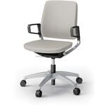 レヴィチェア ローバック 樹脂肘 アルミミラー脚 ナイロンキャスター DH張地<配送時組立サービス付> イトーキ