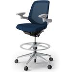 ノートチェア ハイポジションタイプ ローバック 可動肘 ランバーサポート付 メッシュJV アルミ脚<配送時組立サービス付> イトーキ