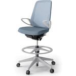 ノートチェア ハイポジションタイプ ハイバック 固定肘 ランバーサポート付 メッシュJE 樹脂脚<配送時組立サービス付> イトーキ