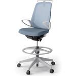 ノートチェア ハイポジションタイプ ハイバック 固定肘 ハンガー ランバーサポート付 メッシュJE 樹脂脚<配送時組立サービス付> イトーキ