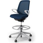 ノートチェア ハイポジションタイプ ローバック 固定肘 ランバーサポートなし メッシュJV 樹脂脚<配送時組立サービス付> イトーキ