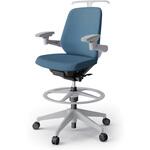 ノートチェア ハイポジションタイプ ローバック 可動肘 ハンガー ランバーサポート付 クロスSA 樹脂脚<配送時組立サービス付> イトーキ