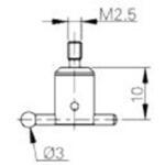 ルビー球形測定子 M2.5 Φ3mm トリモス