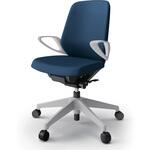 ノートチェア ローバック 固定肘 ランバーサポート付 クロスPV ナイロンキャスター<配送時組立サービス付> イトーキ