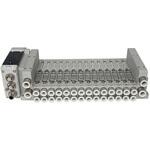 プラグインブロックマニホールド パイロット式3・5ポート弁 ベース配管 TVG2BシリーズEtherNet/IP(NPN出力)(マニホールドベースのみ) CKD