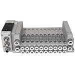 プラグインブロックマニホールド パイロット式3・5ポート弁 ベース配管 TVG2BシリーズEtherNet/IP(NPN出力)(マニホールドベースのみ) CKD