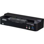 2ポート USB DisplayPort デュアルディスプレイ KVMP(TM)スイッチ(8K対応、2ポートUSB 3.2 Gen 1ハブ搭載) ATEN