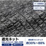 【オーダー】遮光ネット シルバーグレー(遮光率  約30%～88%) 周囲アイメッシュ加工品 トヨネン