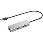 Giga対応 USB-A LANアダプターハブ付 シルバー BUFFALO(バッファロー)