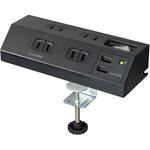 集中SW付デスクUSBタップ デスクタップ 配線 USBポート付き 急速充電 ELPA