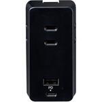 UC-322SB(BK) USBタップPD20W 急速充電 雷ガード付 Type-Cポート ELPA