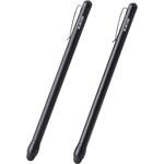 タッチペン 2本入り スマホ/タブレット対応 スタイラスペン シリコンペン先 極細・軽量 スリム クリップ付 エレコム