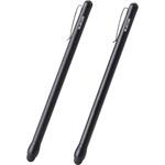 タッチペン 2本入り スマホ/タブレット対応 スタイラスペン シリコンペン先 極細・軽量 スリム クリップ付 エレコム