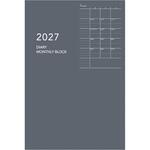 2027 アポイントノートタイプ A6 マンスリー グレー ダイゴー 2027 アポイントノートタイプ A6 マンスリー グレー ダイゴー