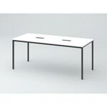 オリゴテーブル ホワイトボード天板(配線キャップ) 角型 1800×750 4本角脚<配送時組立サービス付> イトーキ