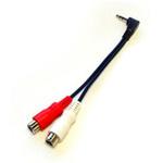 AD626 0.1mオーディオプラグ(ステレオミニL型プラグ⇔ピンジャック×2) AD626 フジパーツ